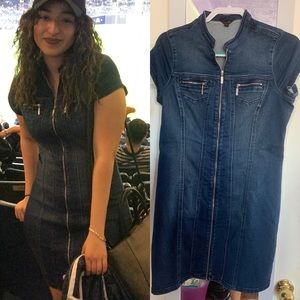 G by Guess Denim Zipped dress